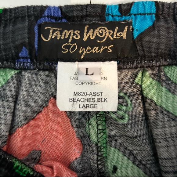 Jams World Shorts Mens Large Surf Line Hawaii Cotton Vintage 90s Beach USA - Picture 3 of 8